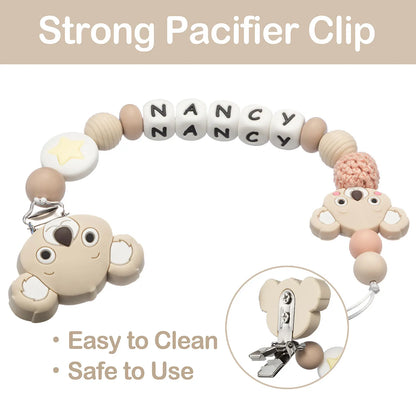 TYRY.HU Silicone Beads Supports Customized English Letter Names Please make a note or contact the seller before placing an order