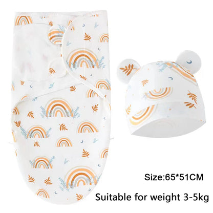 LittleMaylah™ Newborn Swaddle & Hat Set (0–6M)