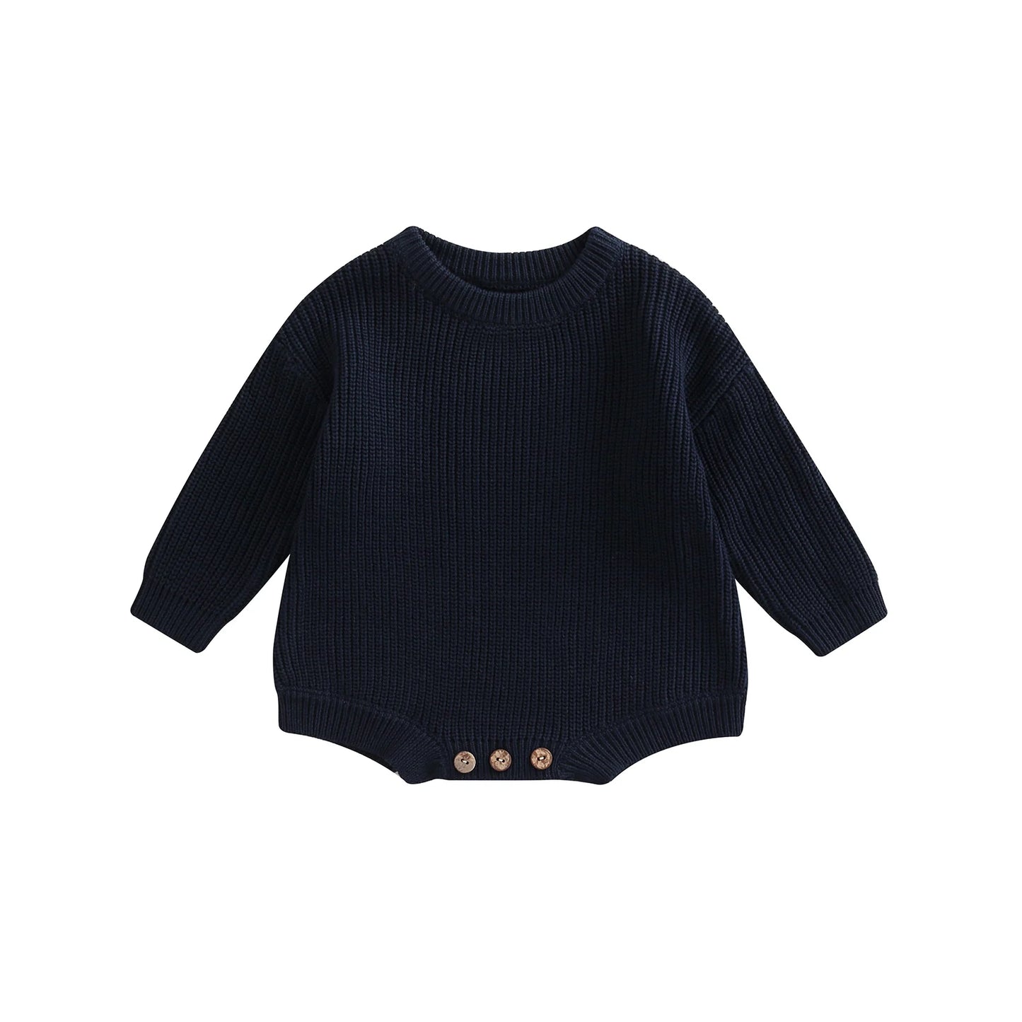 Ma&Baby 0-24M Newborn Infant Baby Girl Boy Romper Knit Jumpsuit Solid Color Warm Fall Winter Clothing Sweater