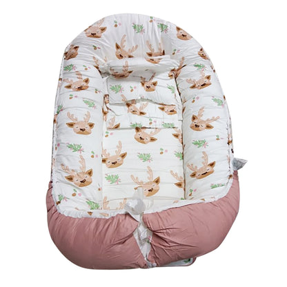 LittleMaylah™ Blush Pink Portable Baby Crib - Dreamy Foldable Bassinet with Breathable Mesh, JPMA Certified Travel Bed for Girls Nursery