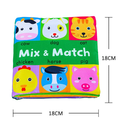 LittleMaylah™ Soft Baby Books 3D Touch Feel High Contrast Cloth Book Sensory Early Learning Stroller Toys for Infant Toddler Gifts 0-12 Months