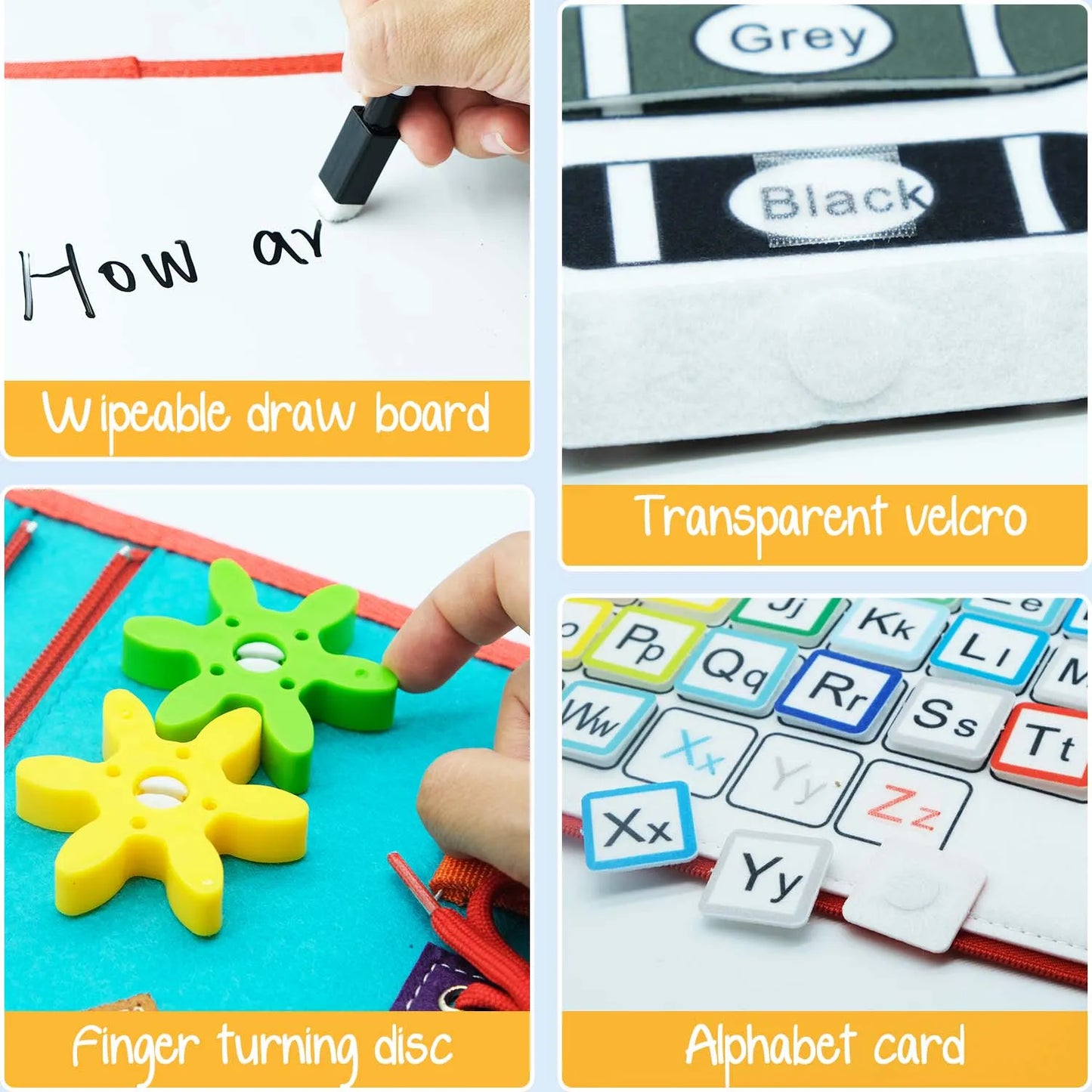 LittleMaylah Toddler Montessori Busy Board