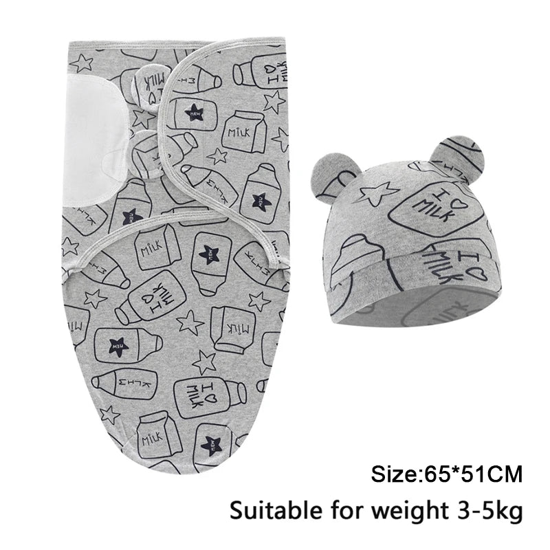 LittleMaylah™ Newborn Swaddle & Hat Set (0–6M)