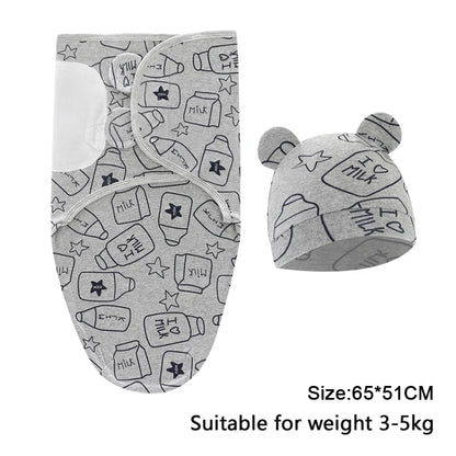 LittleMaylah™ Newborn Swaddle & Hat Set (0–6M)