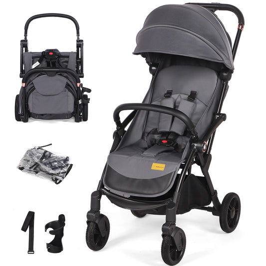 Baby Pushchair,Strollers for Toddlers up to 22KG,Compact & Lightweight One Hand Gravity Foldable Pram,UPF 50+ Canopy