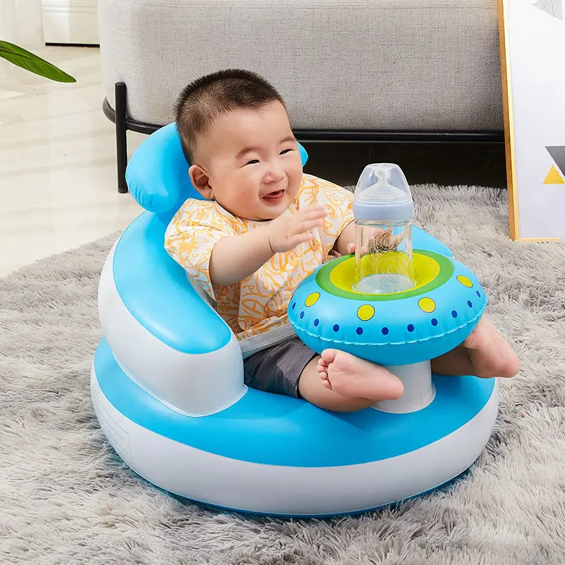 Baby Inflatable Seat for Babies 3-36 Month Built in Air Pump Infant Back Support Sofa Toddler Chair for SittingUp Baby Bath Seat