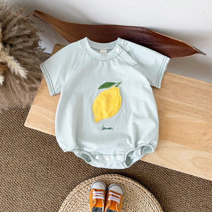 LittleMaylah™ Newborn Baby Bodysuit – Cotton Triangle Romper with Plush Letter Design (0–18M)