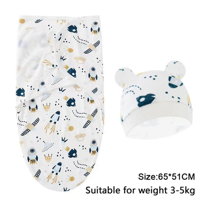 LittleMaylah™ Newborn Swaddle & Hat Set (0–6M)