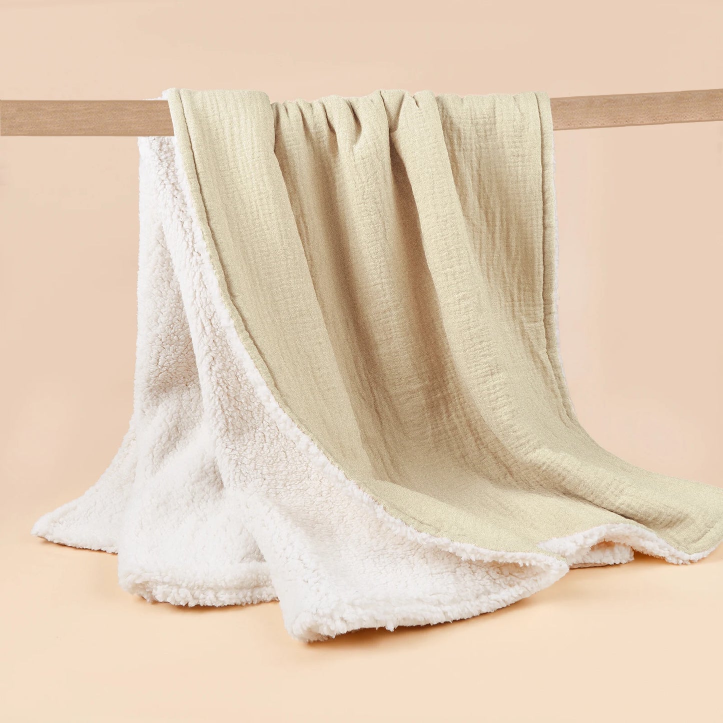 Winter Baby Cotton Thick Blanket Print Imitation Fleece Warm Quilt For Newborn Bed Kids Soft Cover Blanket For Out-side
