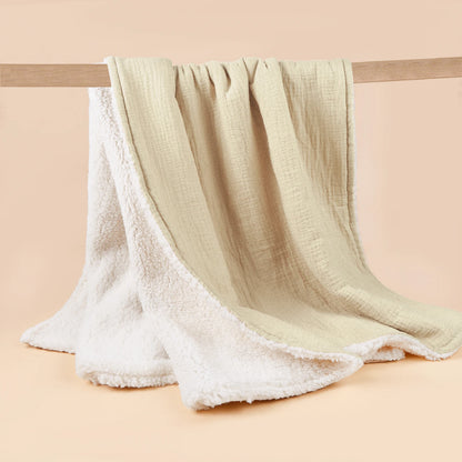 Winter Baby Cotton Thick Blanket Print Imitation Fleece Warm Quilt For Newborn Bed Kids Soft Cover Blanket For Out-side