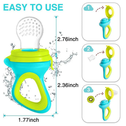LittleMaylah™ Silicone Baby Food Feeder – Squeezing Bottle with Pacifier Spoon for Easy Feeding