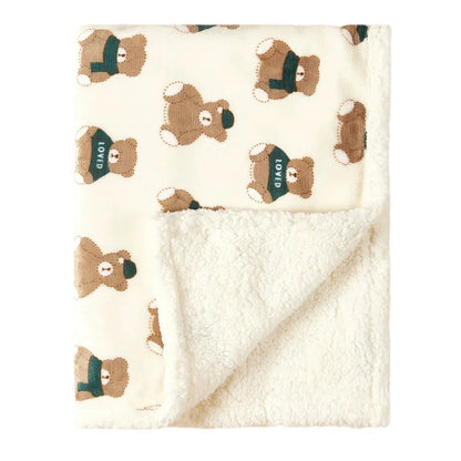 LittleMaylah™ Winter Baby Blanket – Flannel Lamb Fleece Swaddle & Stroller Wrap