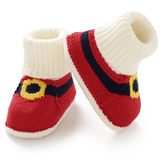 LittleMaylah™ Christmas Baby Knitted Booties