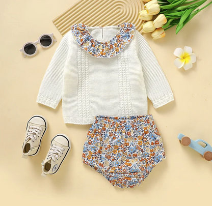 LittleMaylah™ Knitted Baby Sweater & Pants Set