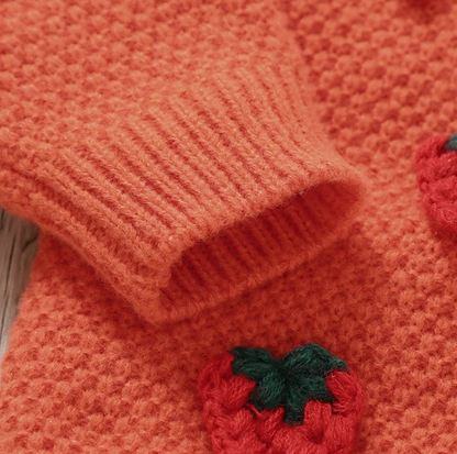 LittleMaylah™ Baby Girl Strawberry Cardigan