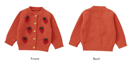 LittleMaylah™ Baby Girl Strawberry Cardigan