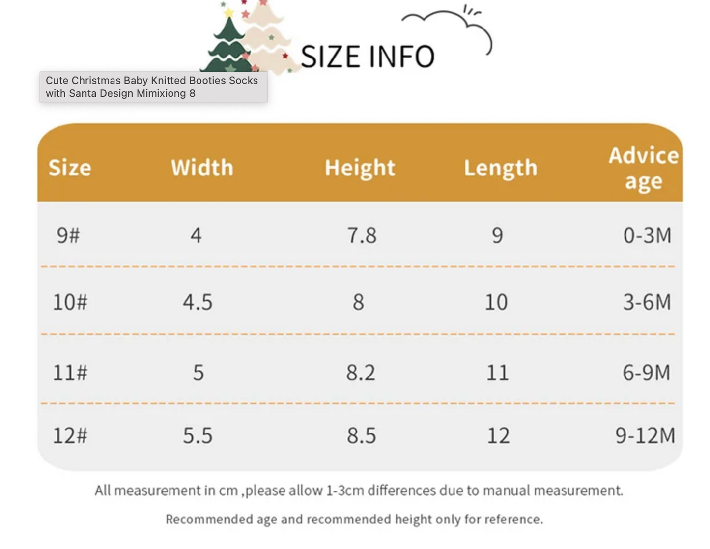 LittleMaylah™ Christmas Baby Knitted Booties