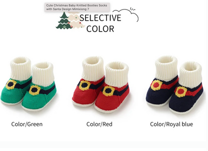LittleMaylah™ Christmas Baby Knitted Booties