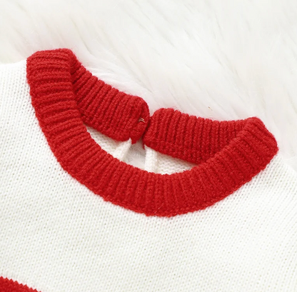 LittleMaylah™ Baby Santa Claus Striped Romper