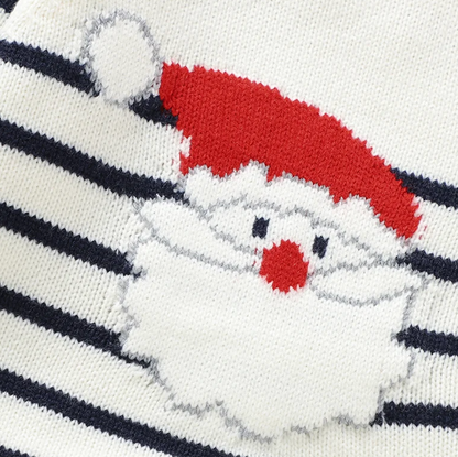 LittleMaylah™ Baby Santa Claus Striped Romper
