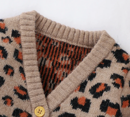 LittleMaylah™ Baby Girl Leopard Sweater Cardigan
