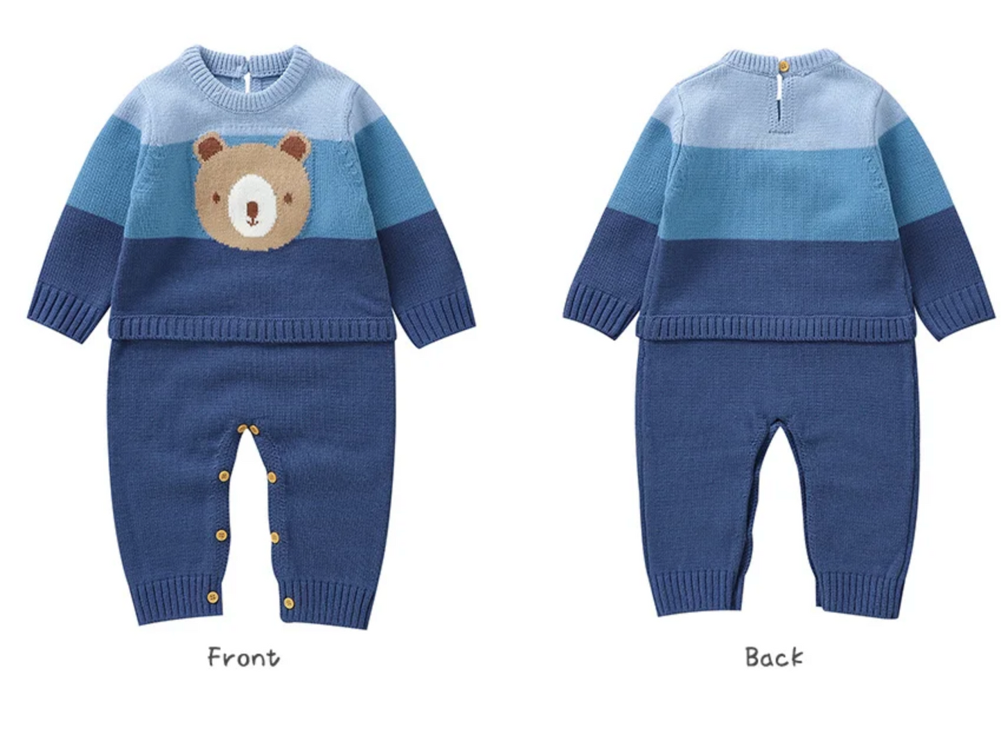 LittleMaylah™ Winter Baby Bear Jumpsuit