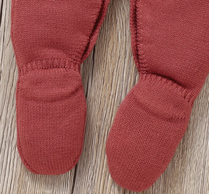 LittleMaylah™ Knitted Baby Girl Romper & Hairband Set