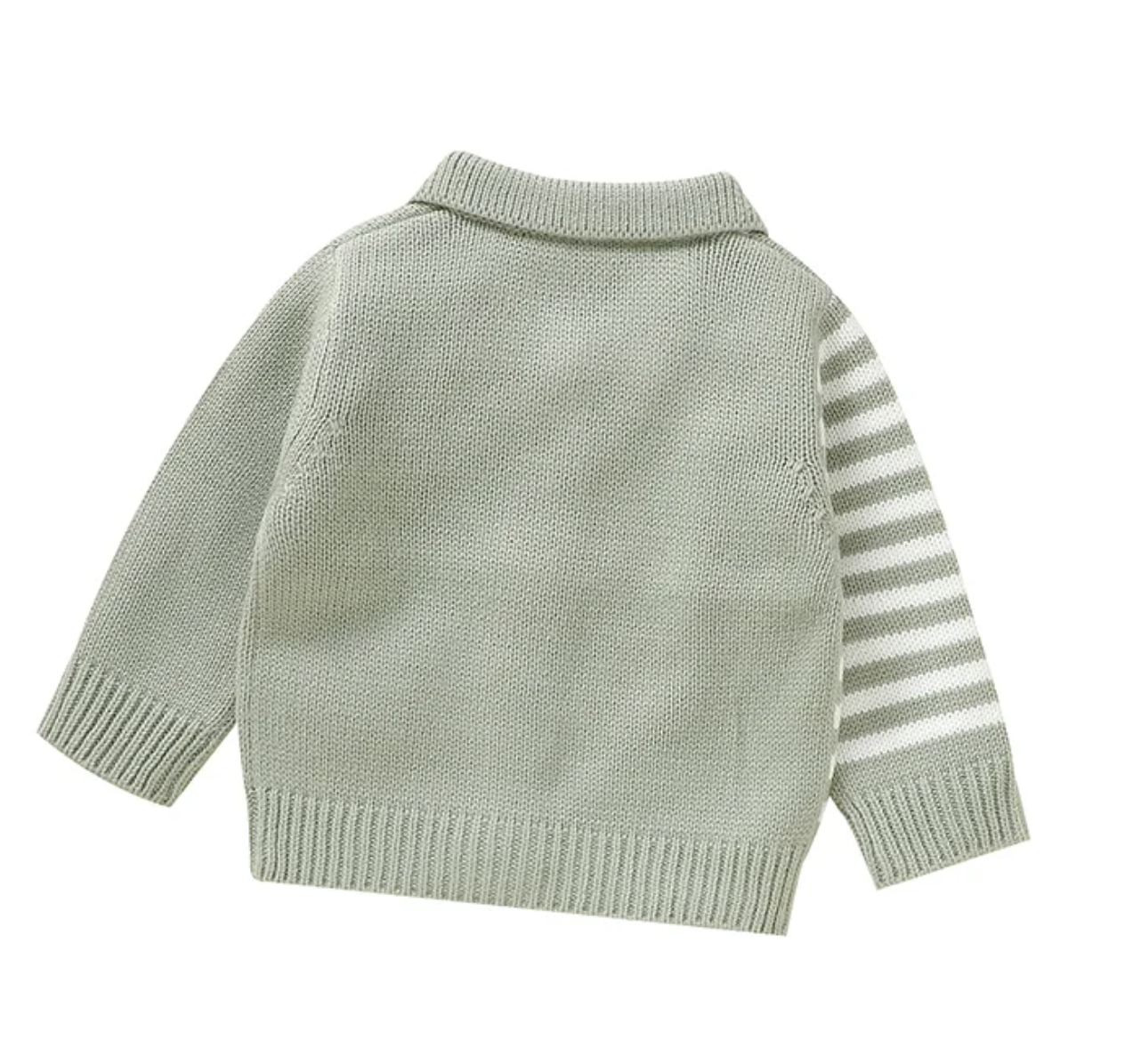 LittleMaylah™ Polo Collar Knitted Baby Sweater