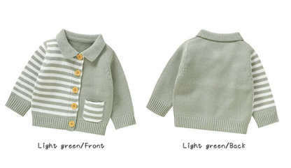 LittleMaylah™ Polo Collar Knitted Baby Sweater