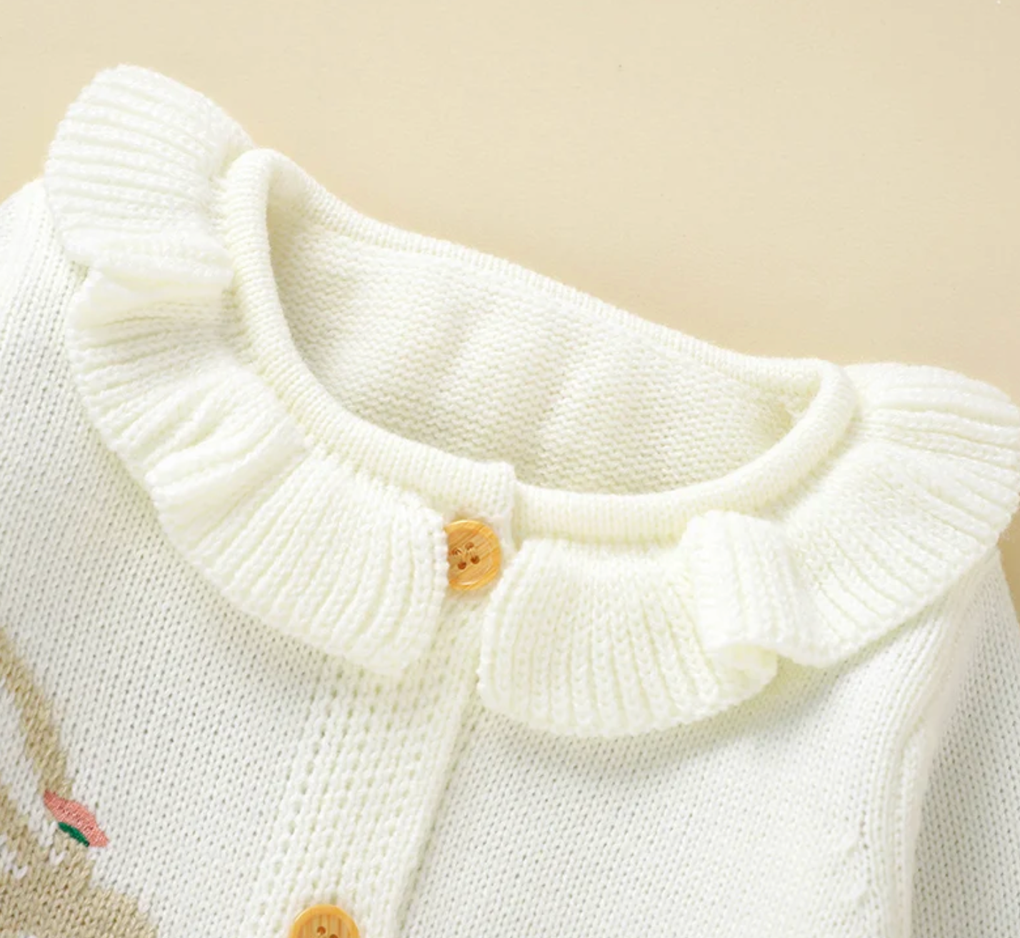 LittleMaylah™ Hop Bunny Ruffled Baby Cardigan