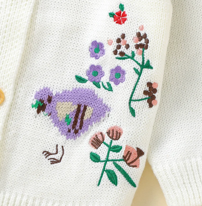 LittleMaylah™ Hop Bunny Ruffled Baby Cardigan