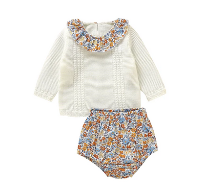 LittleMaylah™ Knitted Baby Sweater & Pants Set
