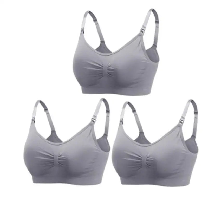 LittleMaylah™ Maternity Nursing Bra – Wirefree, Breathable & Easy-Access Breastfeeding Support (1/3pcs)