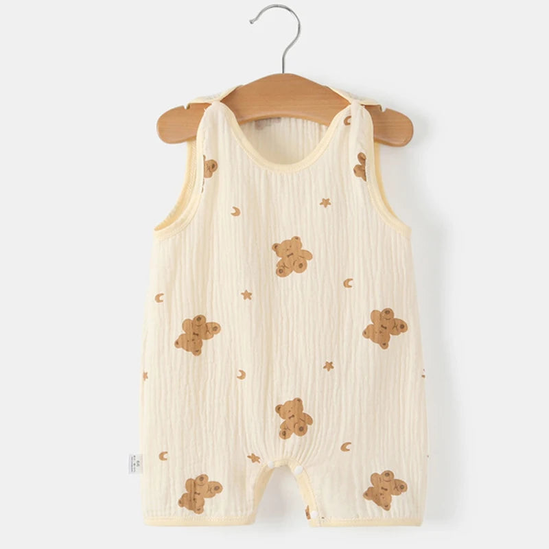 LittleMaylah™  Baby Vest Jumpsuit –  Thin Cotton Sleeveless Pajamas