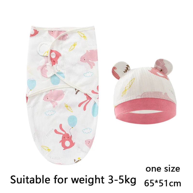 LittleMaylah™ Newborn Swaddle & Hat Set (0–6M)