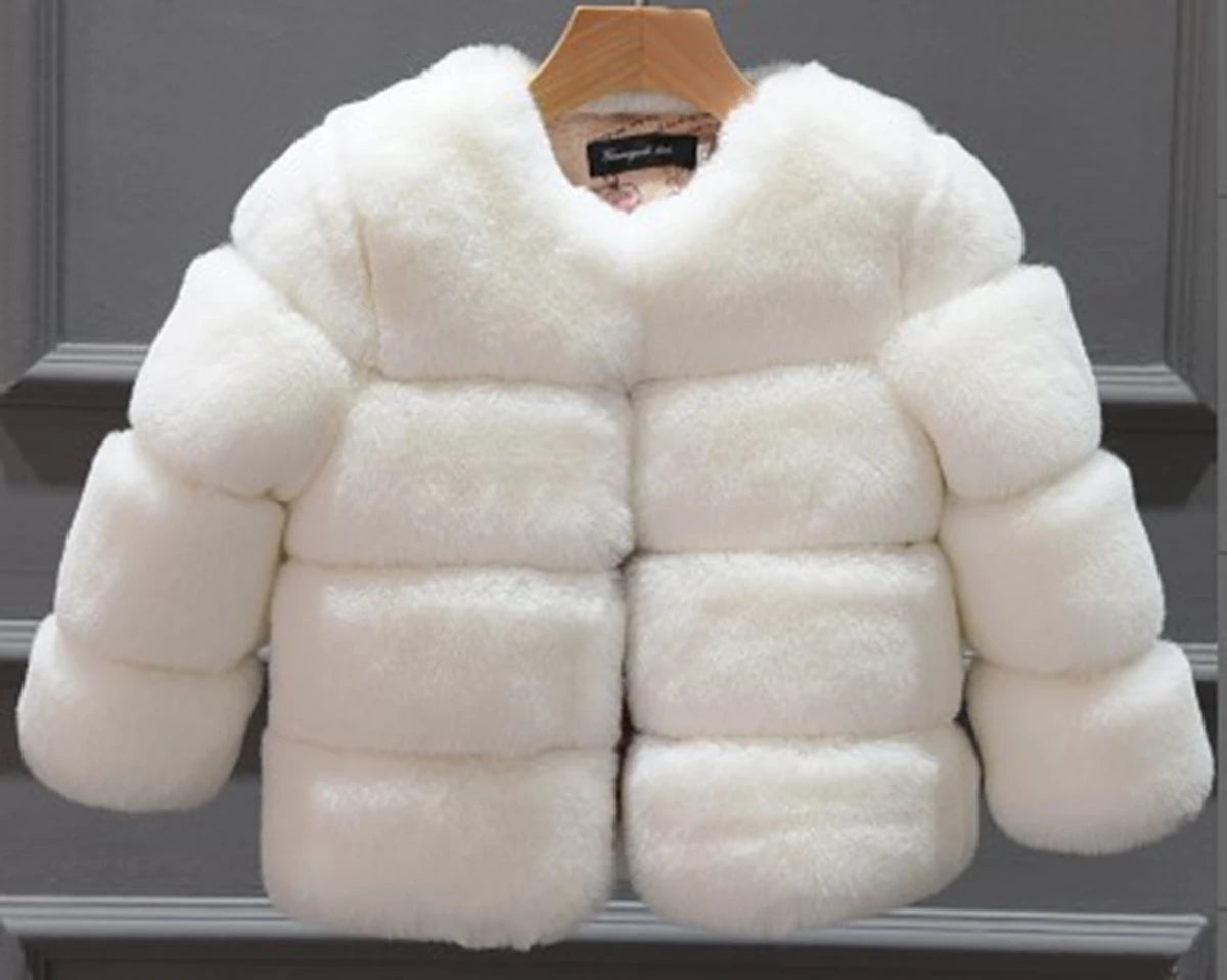 LittleMaylah™ Girls Faux Fur Winter Coat