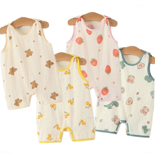 LittleMaylah™  Baby Vest Jumpsuit –  Thin Cotton Sleeveless Pajamas