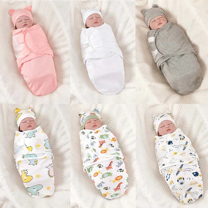LittleMaylah™ Newborn Swaddle & Hat Set (0–6M)