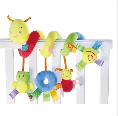 LittleMaylah™ Baby Hanging Toy – Plush Spiral Stroller Activity Toy with Rattles & Squeakers