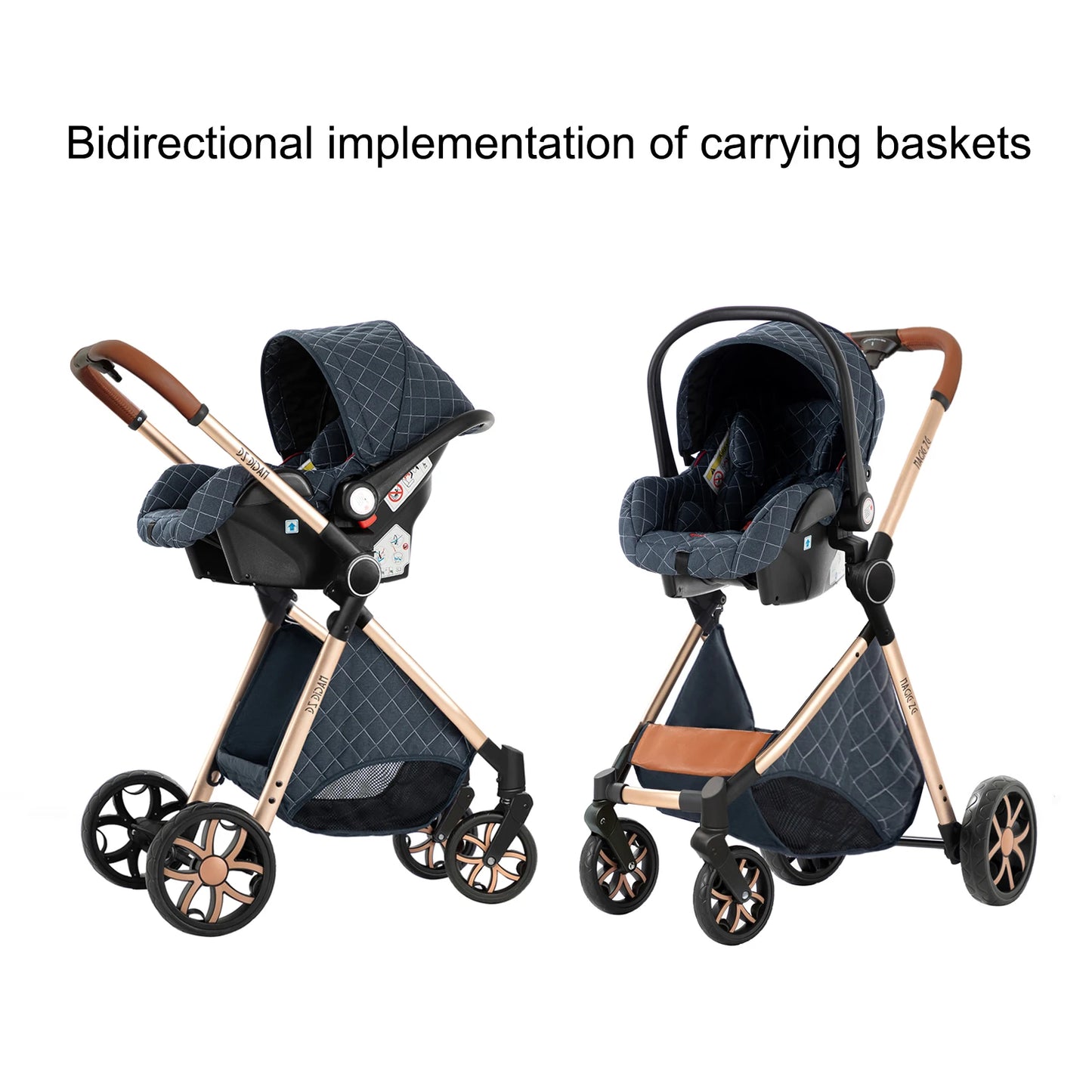Luxury Baby stroller 3 in 1 Baby carriage pram BABI PRAM 3 IN 1 Portable travel pram Baby carriage High landscape baby stroller