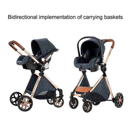 Luxury Baby stroller 3 in 1 Baby carriage pram BABI PRAM 3 IN 1 Portable travel pram Baby carriage High landscape baby stroller