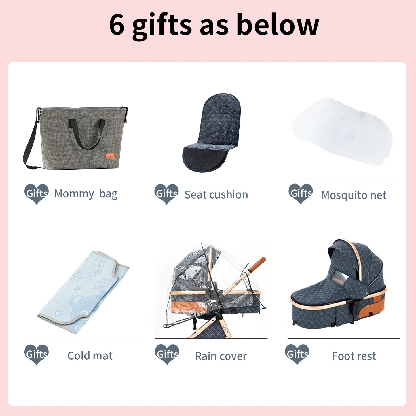 Luxury Baby stroller 3 in 1 Baby carriage pram BABI PRAM 3 IN 1 Portable travel pram Baby carriage High landscape baby stroller