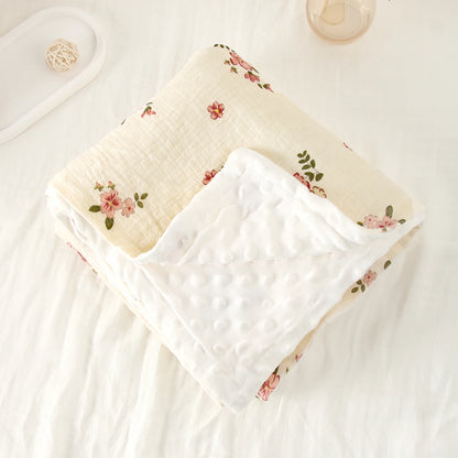 Winter Baby Blanket & Swaddling Newborn Thermal Soft Fleece Blanket Flowers Bedding Cotton Quilt Infant Bedding Swaddle Wrap
