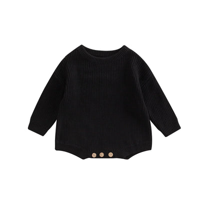Ma&Baby 0-24M Newborn Infant Baby Girl Boy Romper Knit Jumpsuit Solid Color Warm Fall Winter Clothing Sweater