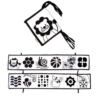 LittleMaylah™ Soft Baby Books 3D Touch Feel High Contrast Cloth Book Sensory Early Learning Stroller Toys for Infant Toddler Gifts 0-12 Months