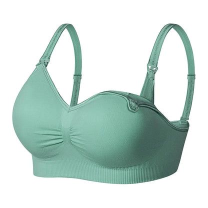 New Wireless Front Open Nursing Bra Soft Lace Breathable Seamless Maternity Breastfeeding Bras Maternal Support For Pregnant