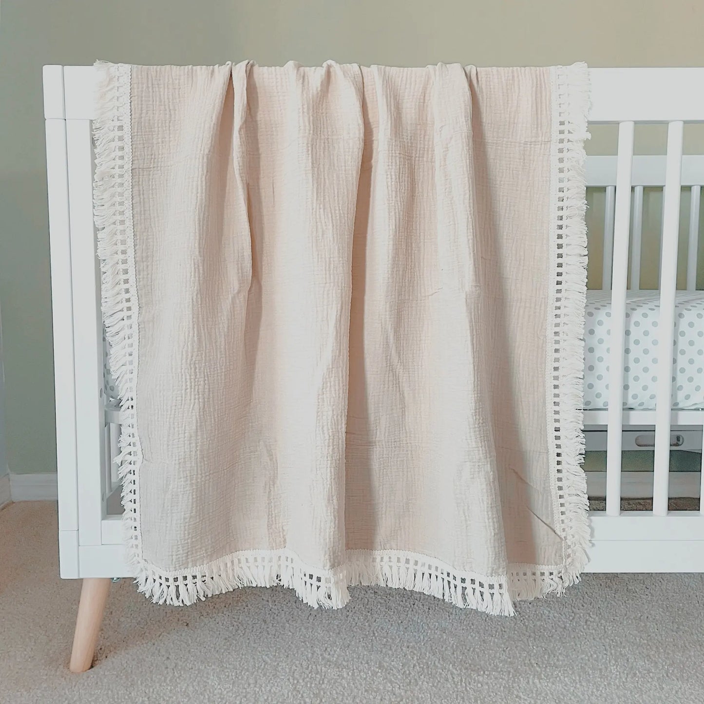 LittleCotton Muslin Swaddle Blankets for Newborn Baby Tassel Receiving Blanket New Born Swaddle Wrap Infant Sleeping Quilt Bed Cover