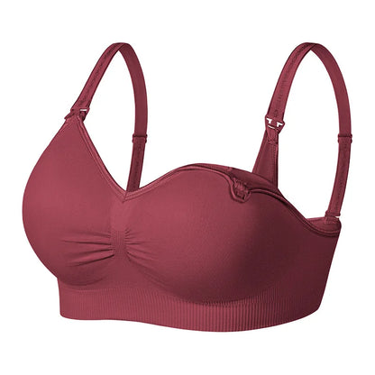 New Wireless Front Open Nursing Bra Soft Lace Breathable Seamless Maternity Breastfeeding Bras Maternal Support For Pregnant