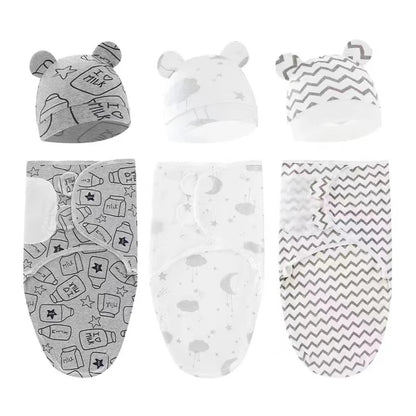 LittleMaylah™ Newborn Swaddle & Hat Set (0–6M)