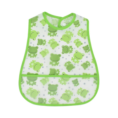 LittleMaylah™ Cartoon Waterproof Baby Bib – Adjustable EVA Feeding Apron with Pocket
